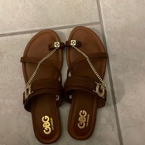 brown GBG Los Angeles sandals